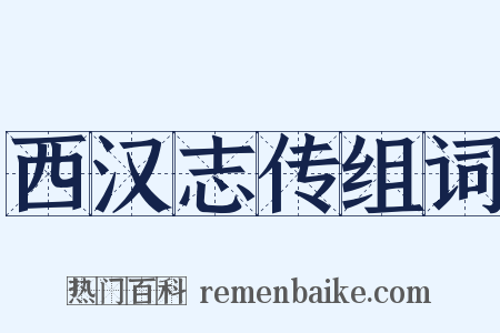 西汉志传组词是什么意思的图片